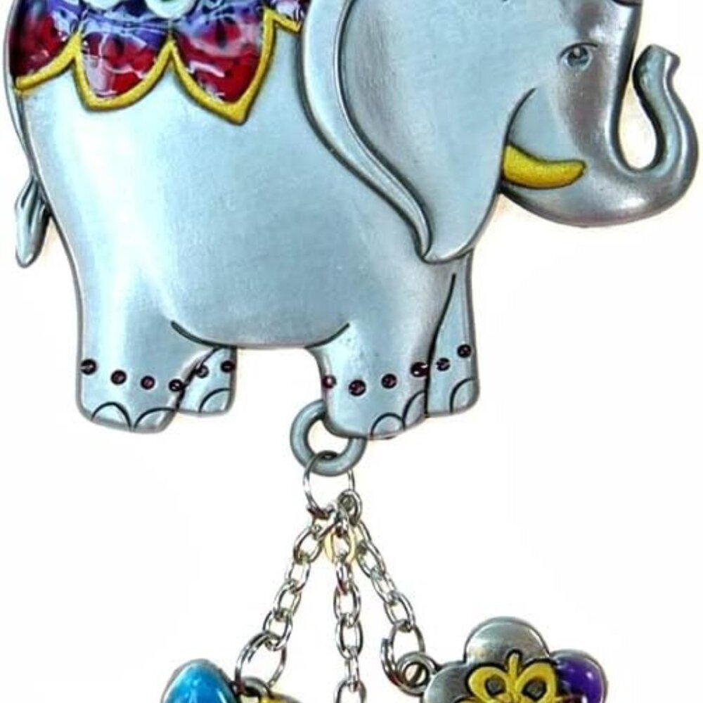 Car Charm - Color Art Lucky Elephant, Multicolor, One Size